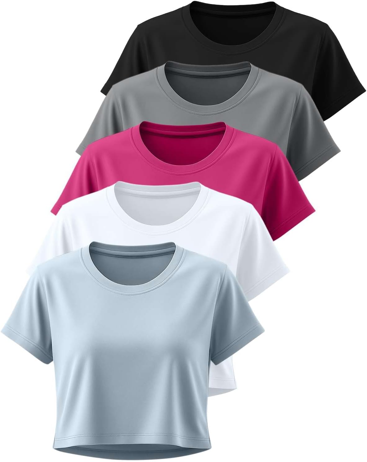 Real Essentials Women's Dry Fit Crop Top for Active Lifestyle