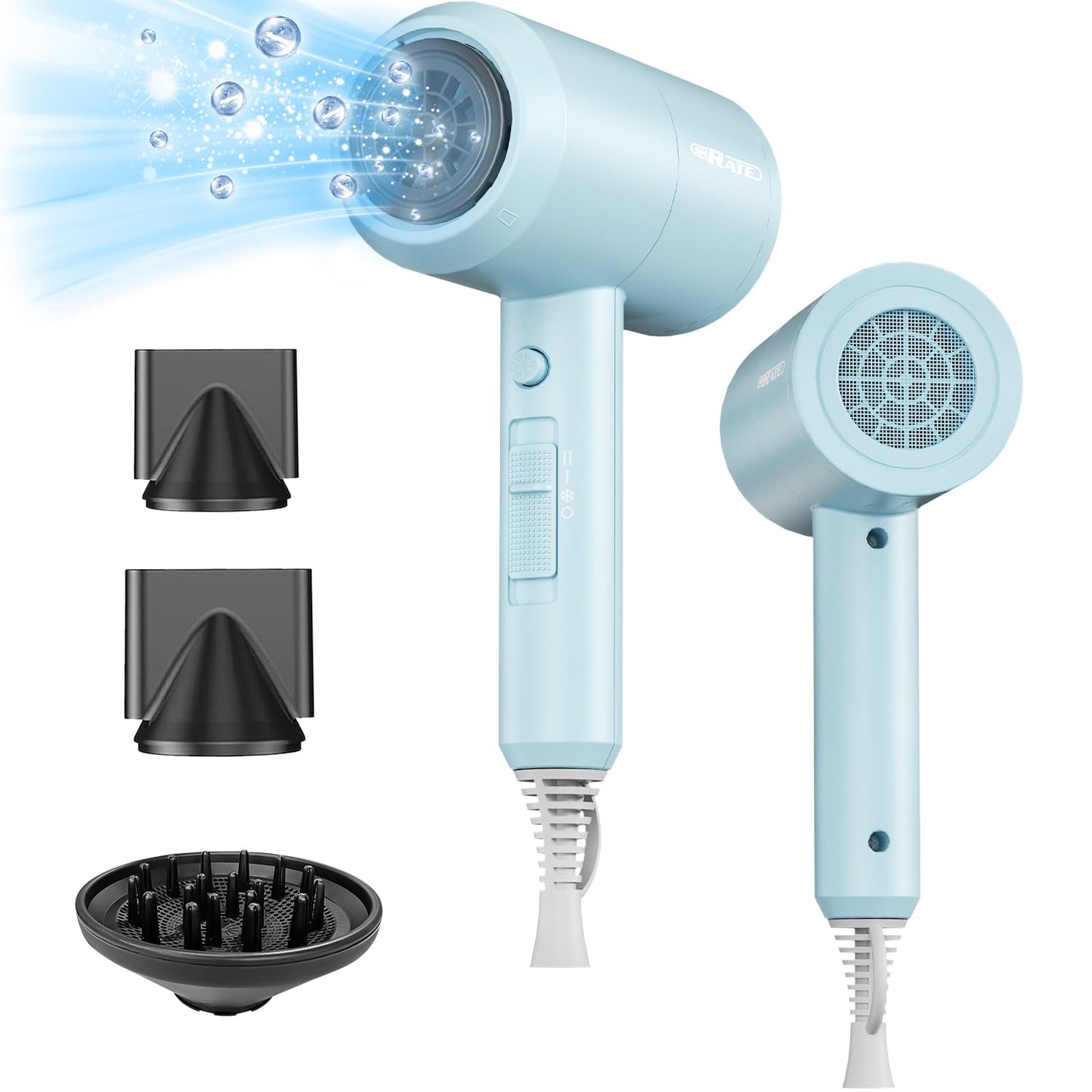 SHRATE Lightweight Ionic Hair Dryer for Fast Drying and Travel