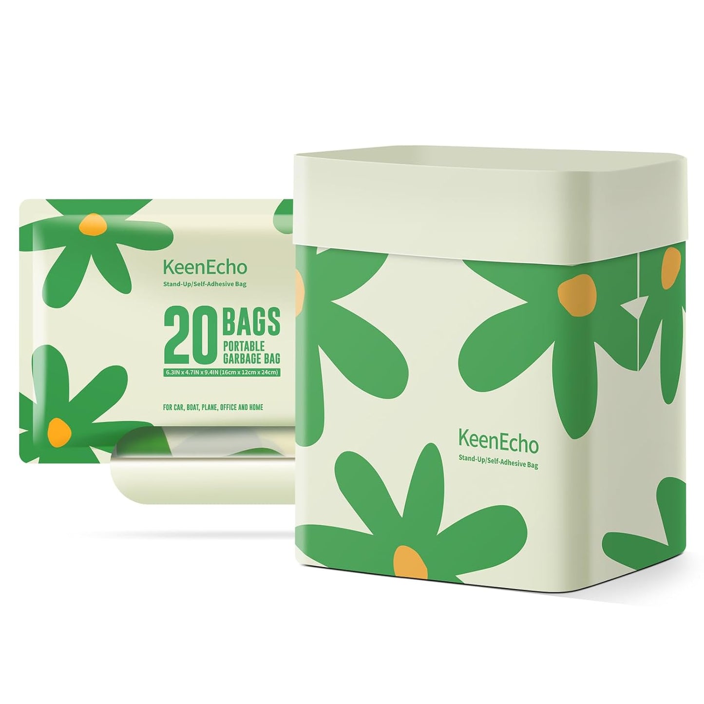 KeenEcho Eco-Friendly Car Trash Bags - 20pcs