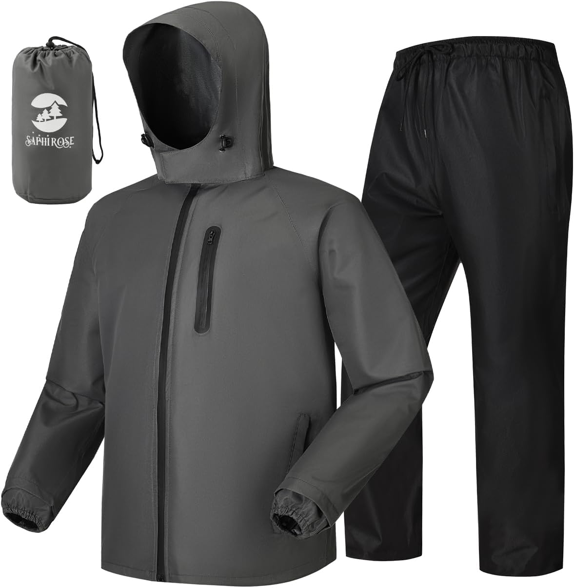 SaphiRose Men's Waterproof Rain Suit for Golf and Fishing