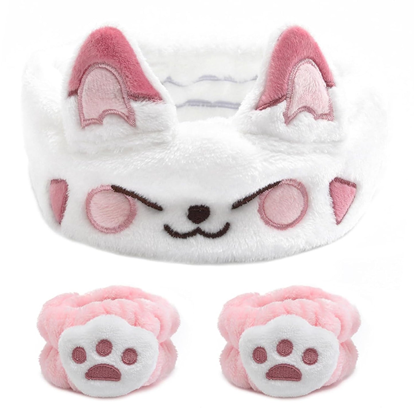 Cute Cat Ears Spa Headband Set