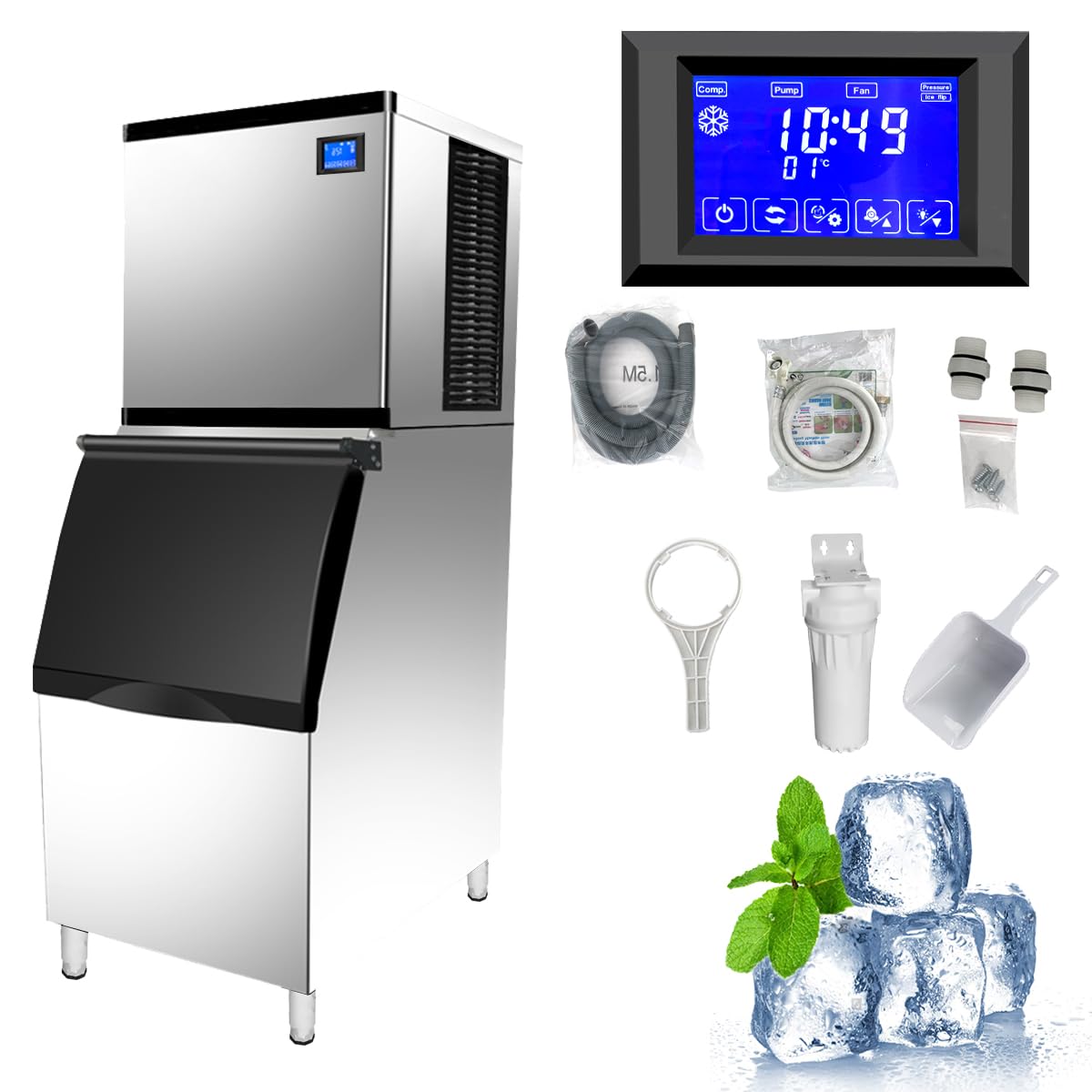 1000 lb Per Day Ice Maker: Fast, Reliable, Stainless Steel | CMICE