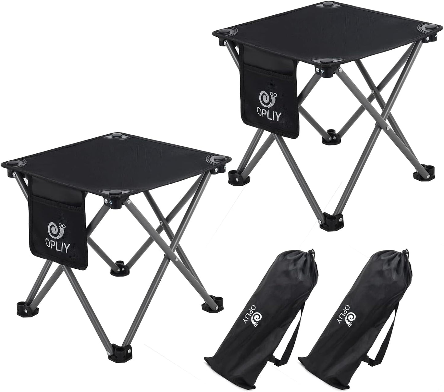 Portable Folding Camping Stool 2 Pack - Lightweight & Compact