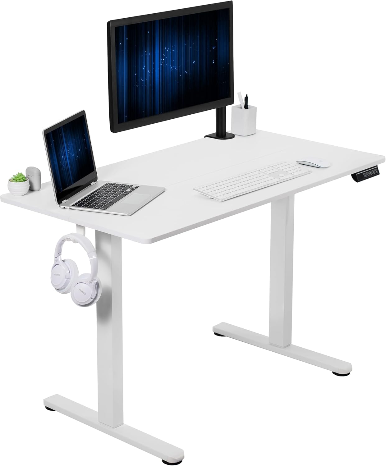 Effortlessly Switch Heights: VIVO Electric Sit Stand Desk