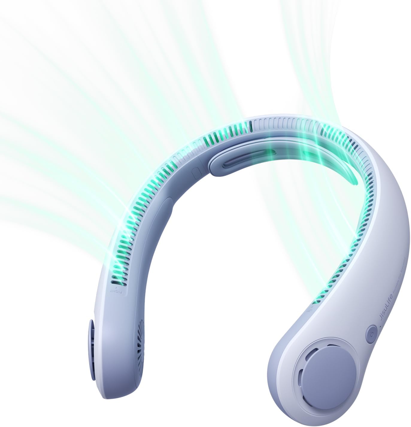 Hands-Free Neck Fan, 5-Speed Rechargeable Bladeless - Sunny Blue