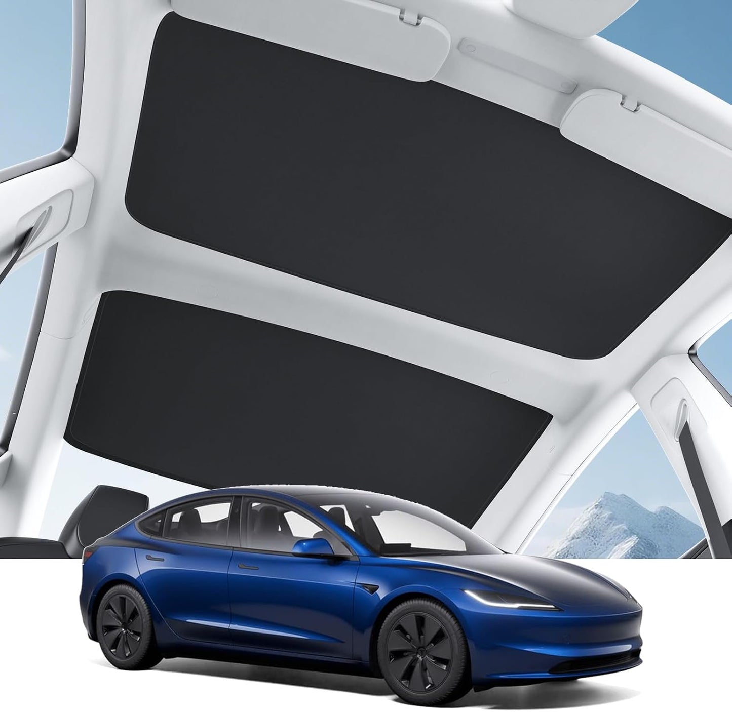 Motrobe 2025 Upgrade Tesla Model 3 Highland Sunshade Roof Accessory