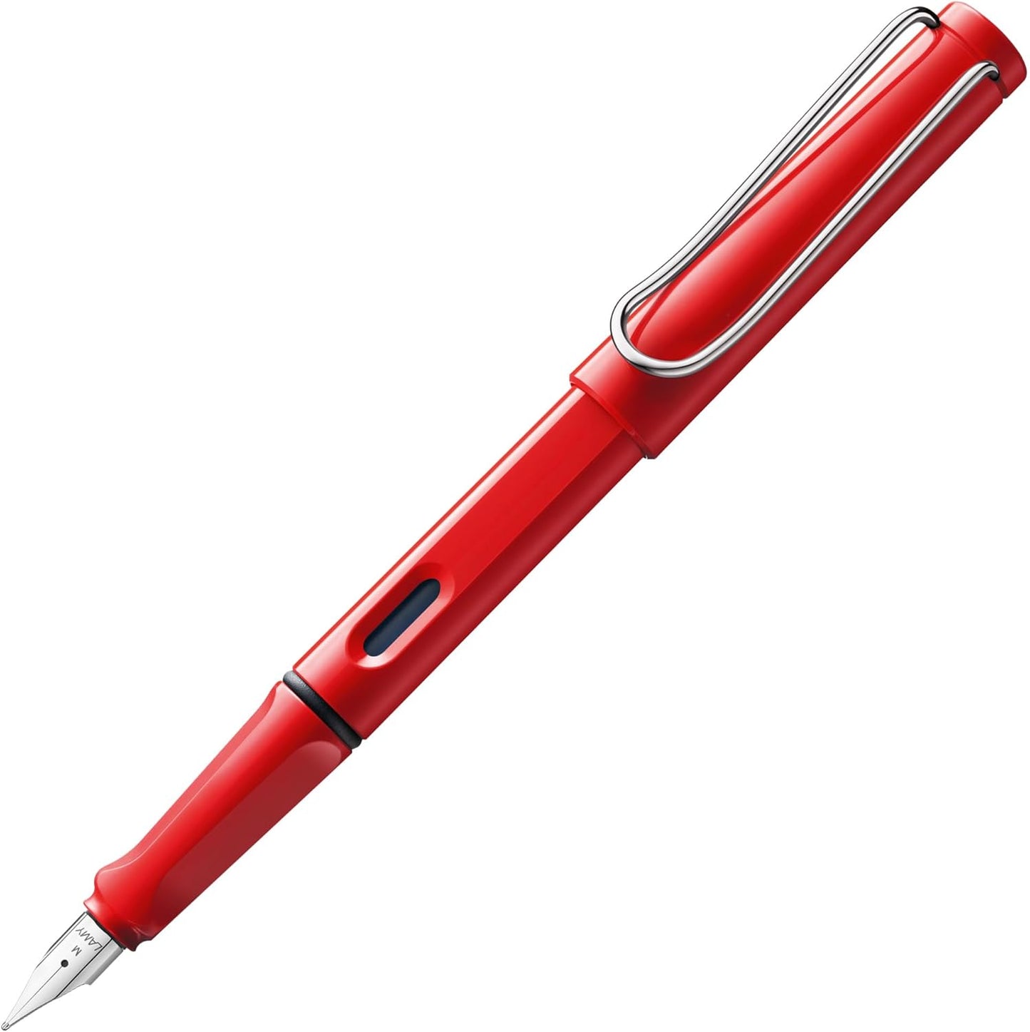 LAMY Safari Red Fountain Pen with Ergonomic Grip & Nib Size M