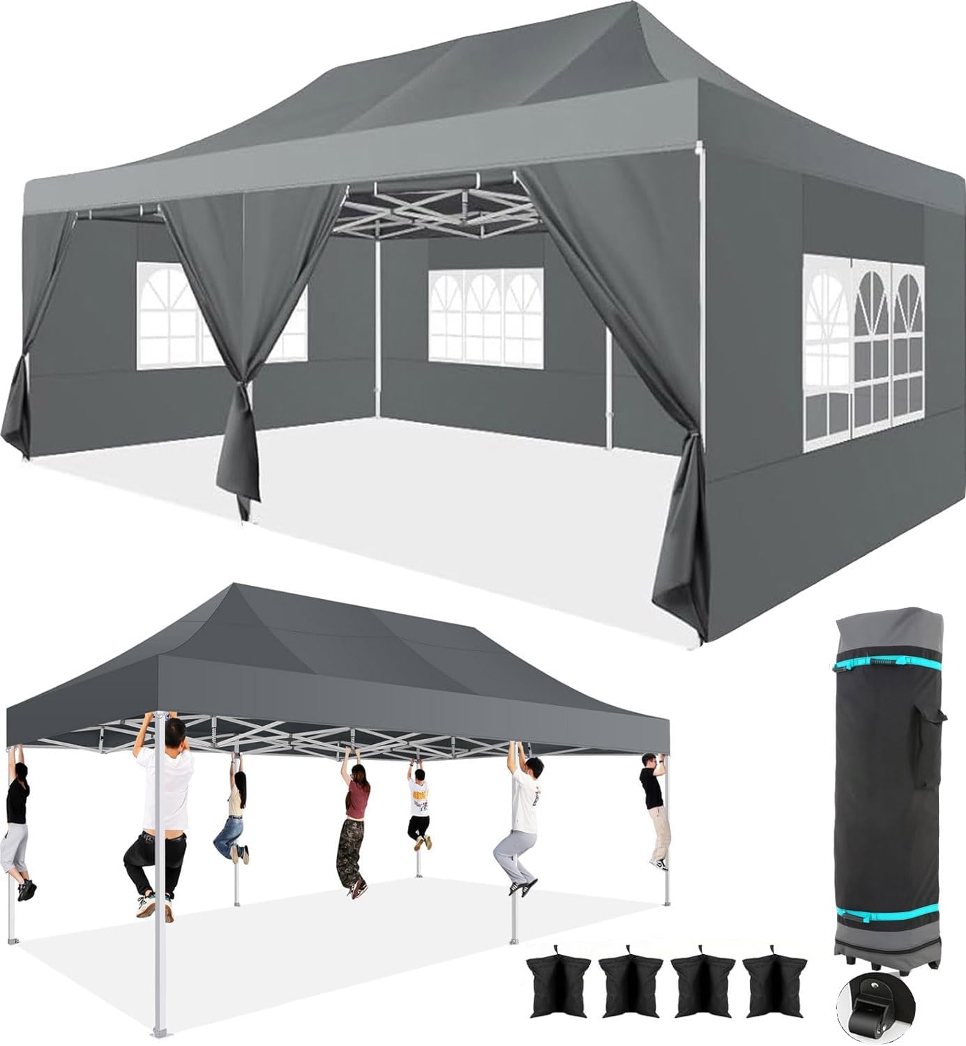 COBIZI 13x26 Heavy Duty Gazebo Canopy Tent for Outdoor Events
