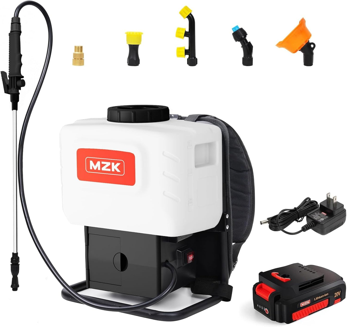 MZK 4.2 Gallon Battery Powered Backpack Sprayer for Weeding