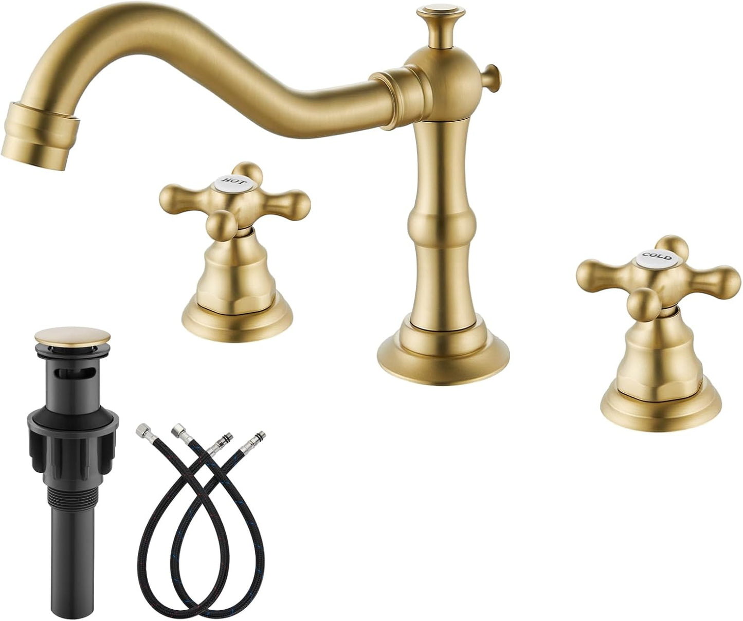 Gotonovo 8 Inch Widespread Bathroom Faucet with Vintage Design