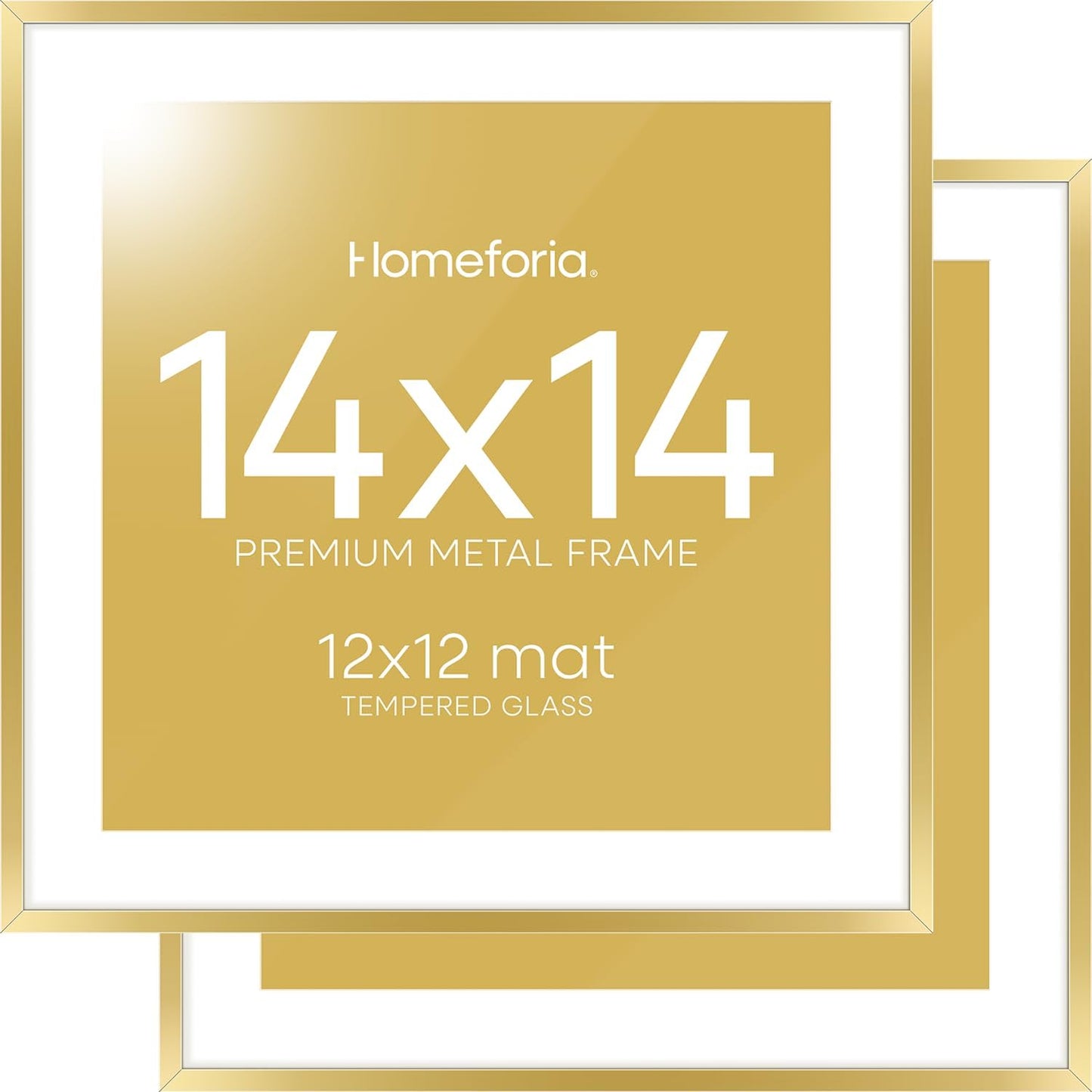 Homeforia 14x14 Picture Frame Gold for Elegant Display