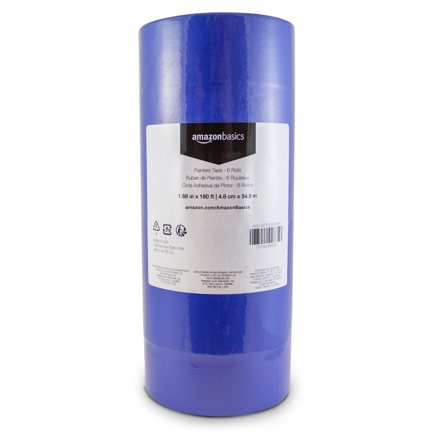 Blue Painters Tape for Clean Lines, Set of 6 Rolls, 1.88 in