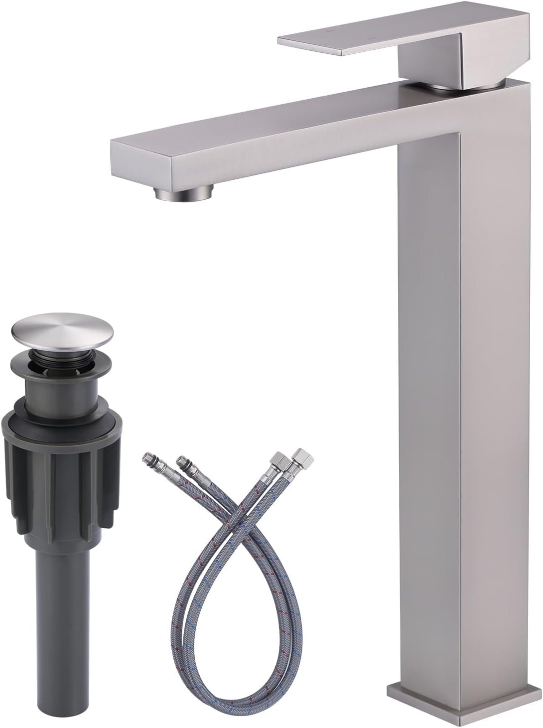 ARCORA Vessel Sink Faucet in Brushed Nickel for Modern Bathrooms