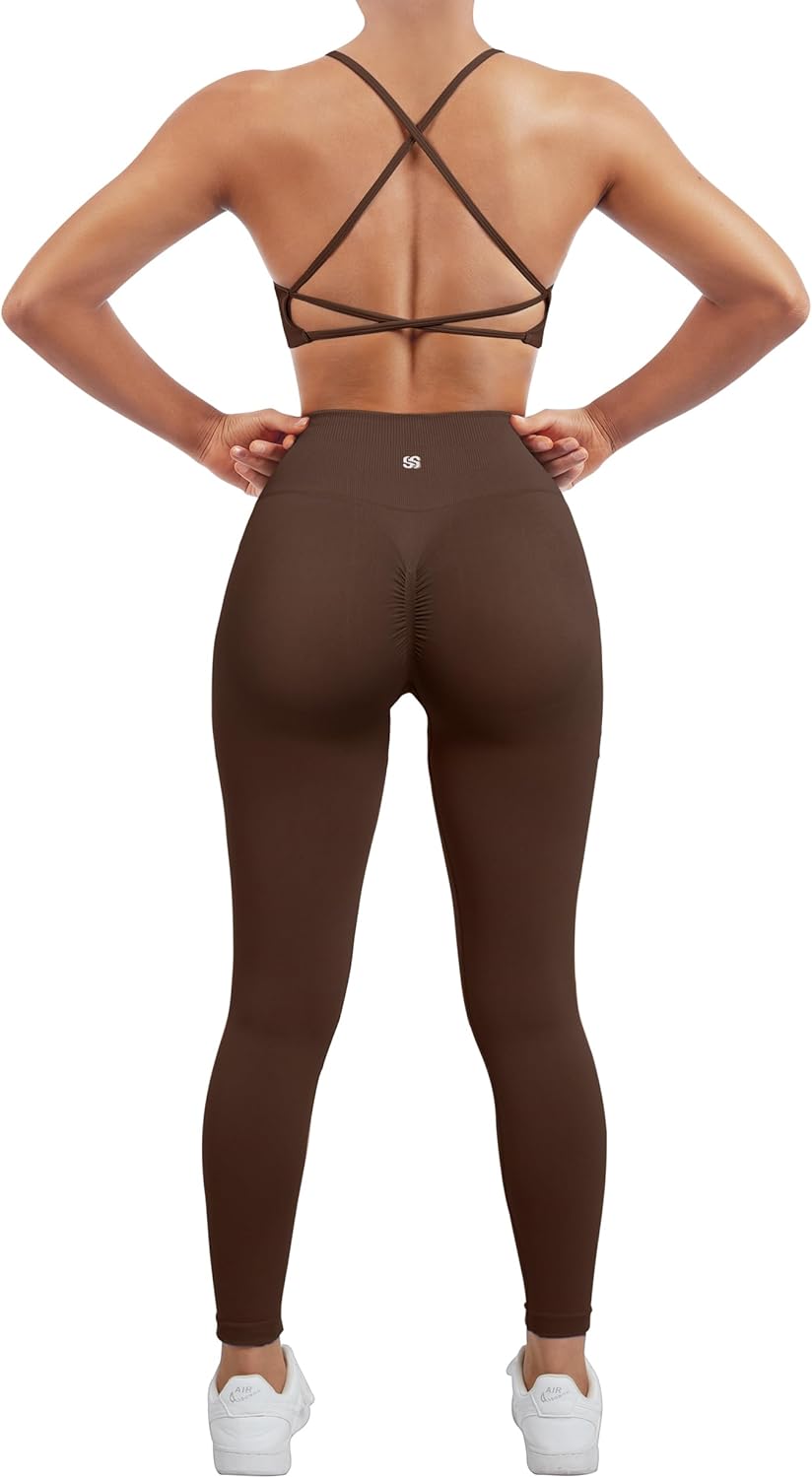 SUUKSESS Women Seamless Workout Sets for Yoga and Fitness