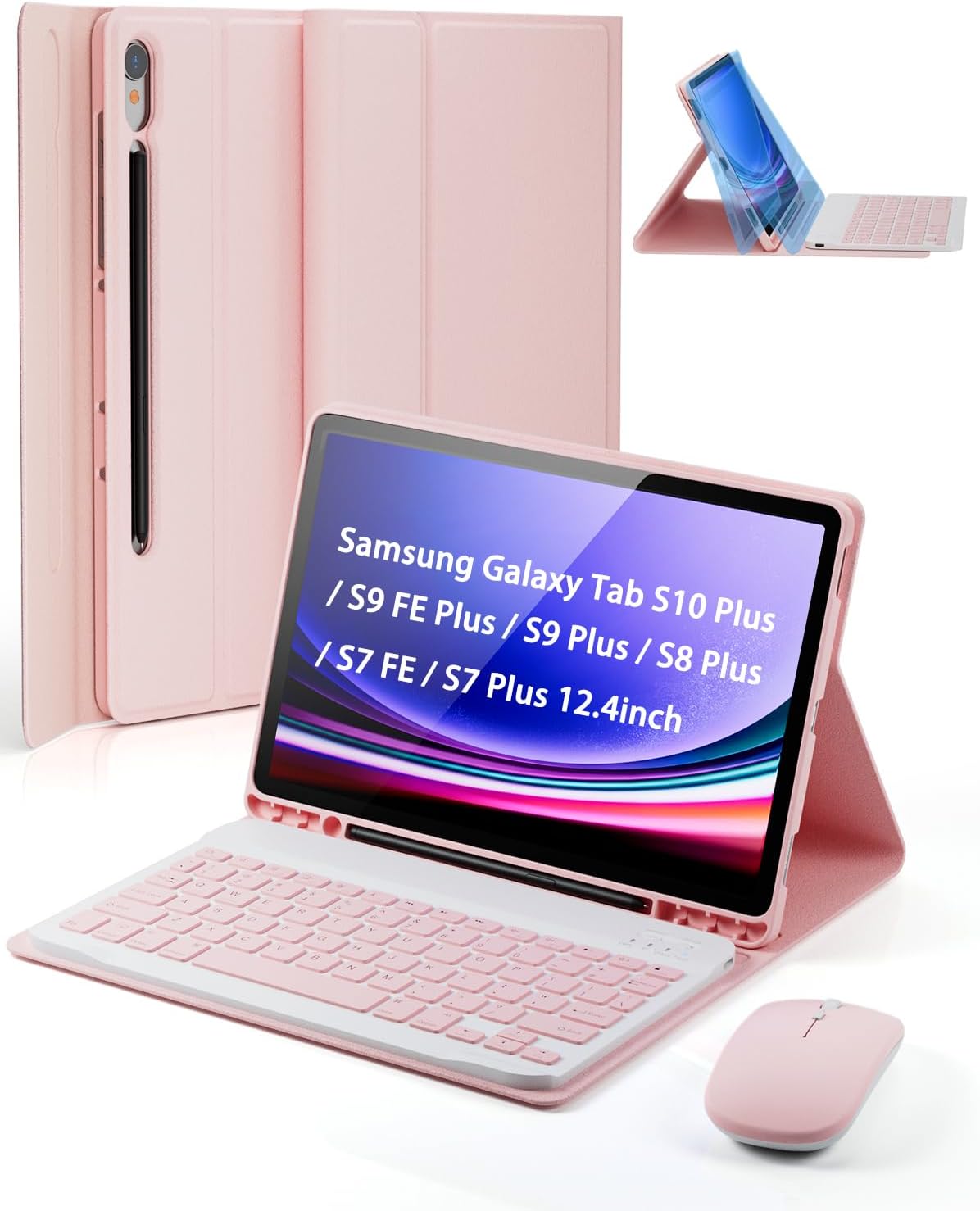 Magnetic Keyboard Case for Samsung Galaxy Tab S10+ and S9+ Plus