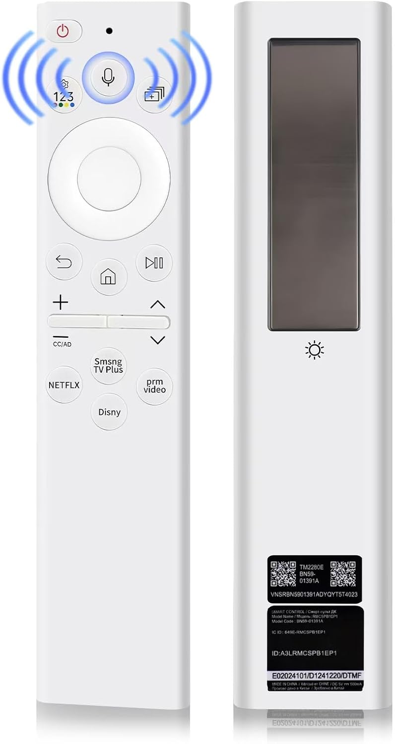 Enhanced Control: Solar Rechargeable Voice Remote for Samsung Frame TV