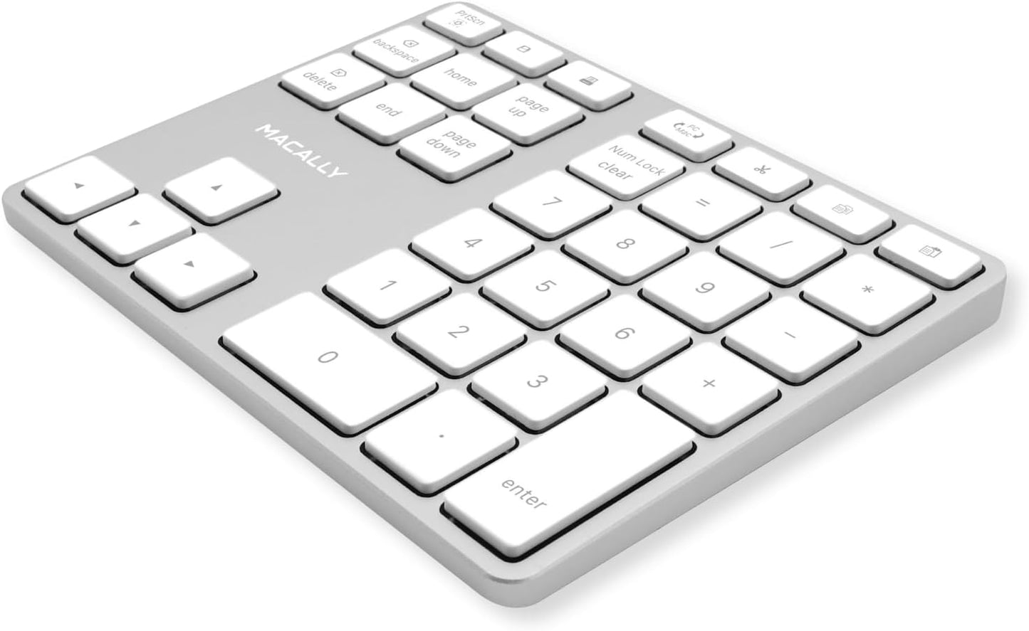 Macally Bluetooth Number Pad for Laptop - Slim Wireless Keypad