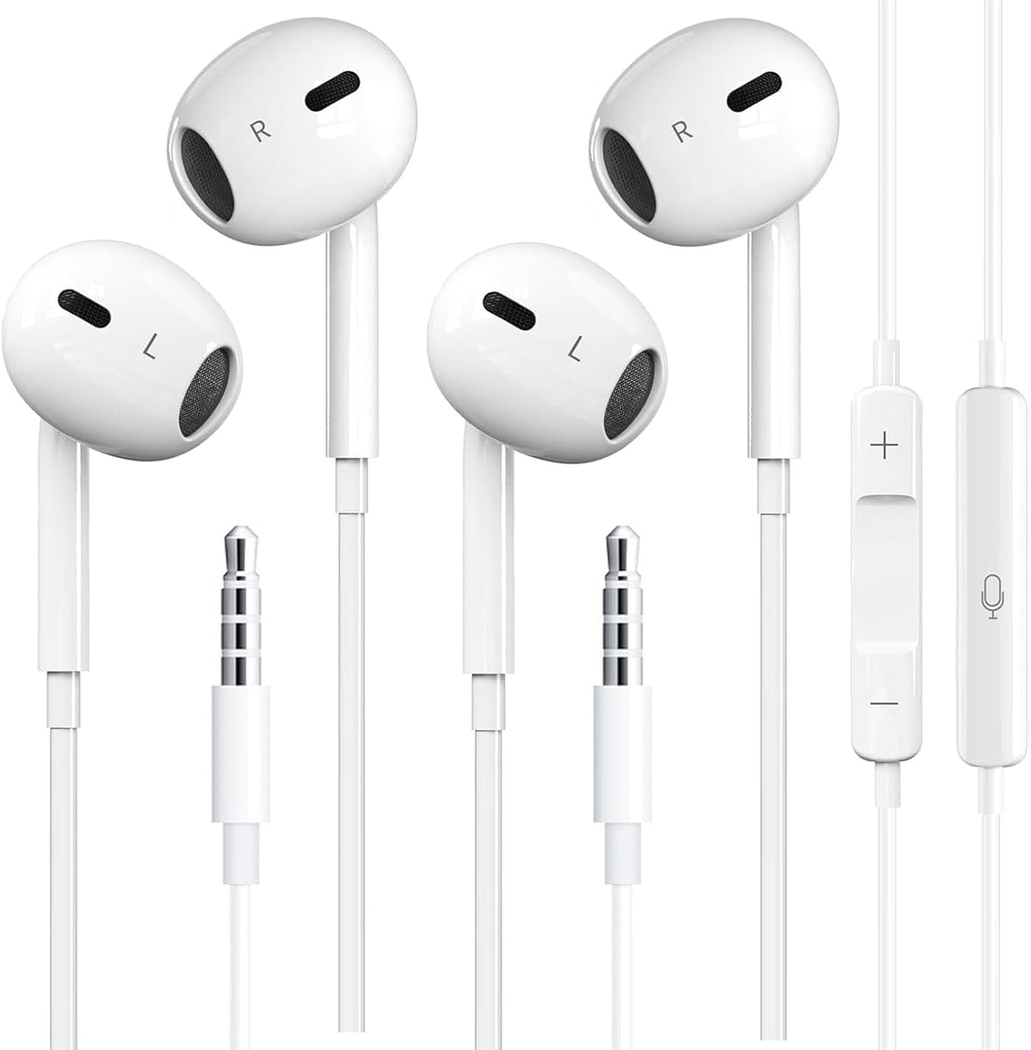 Crystal Clear Sound: VZZBOO 2-Pack Earbuds with Mic