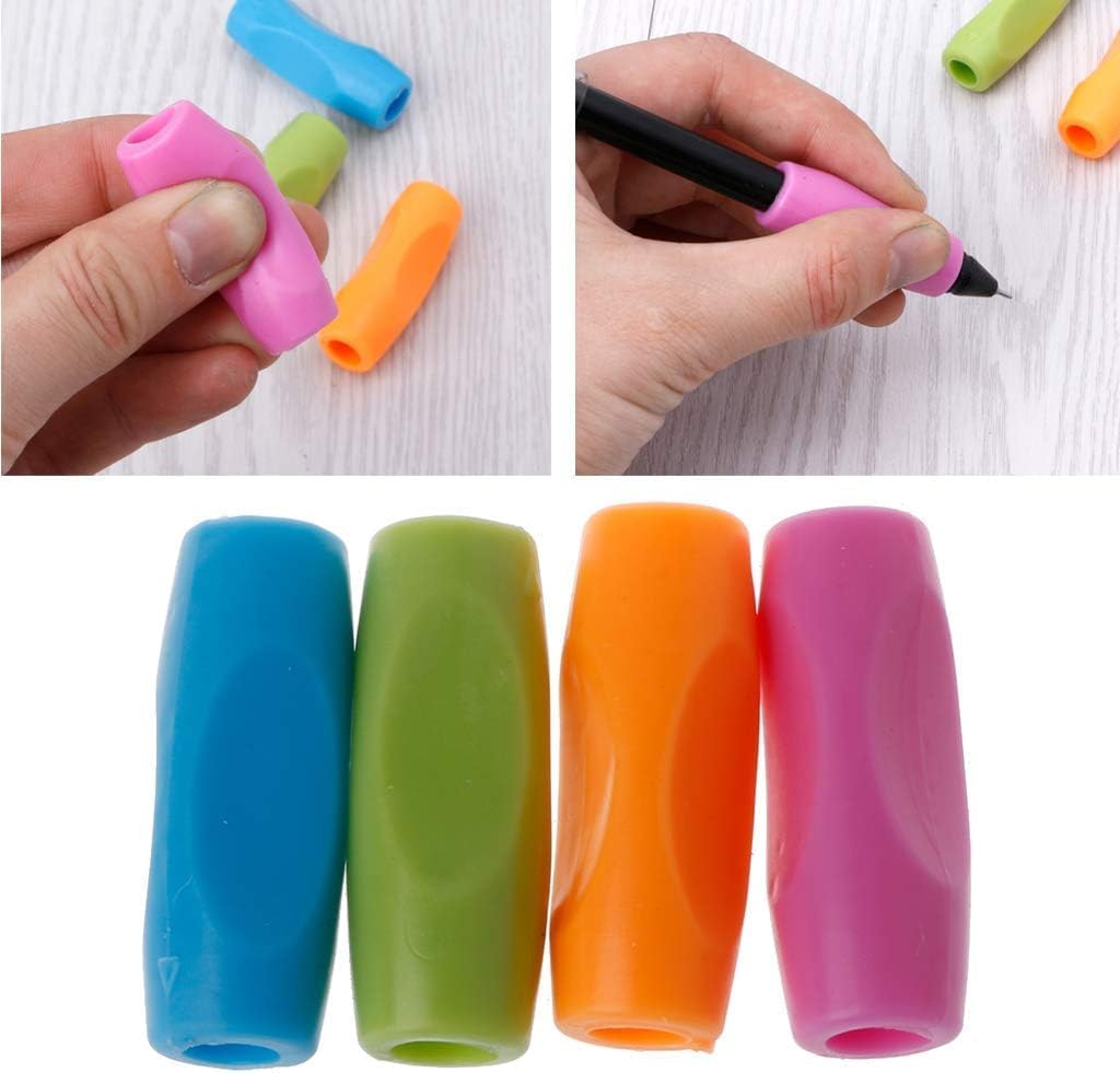 4Pcs Silicone Pencil Grippers - Ergonomic Toddler Aid
