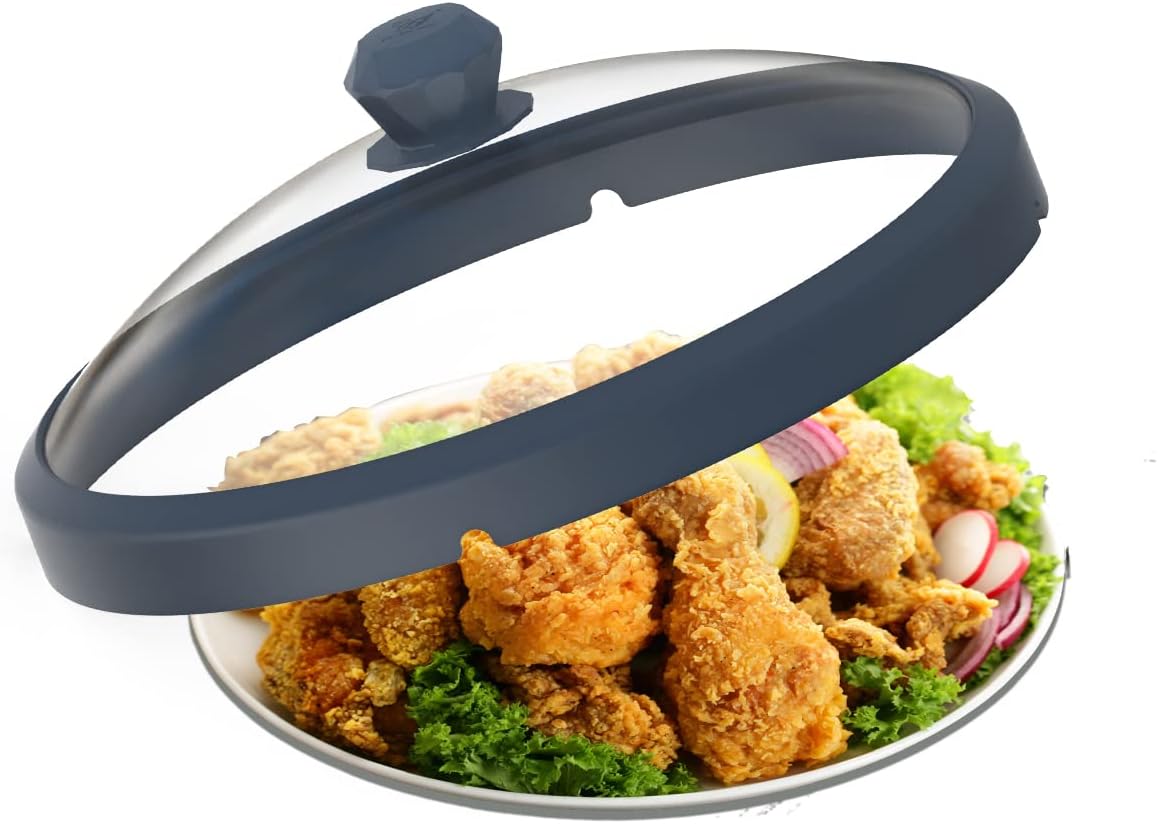 10.5 Microwave Glass Cover with Anti-scald Silicone Handles