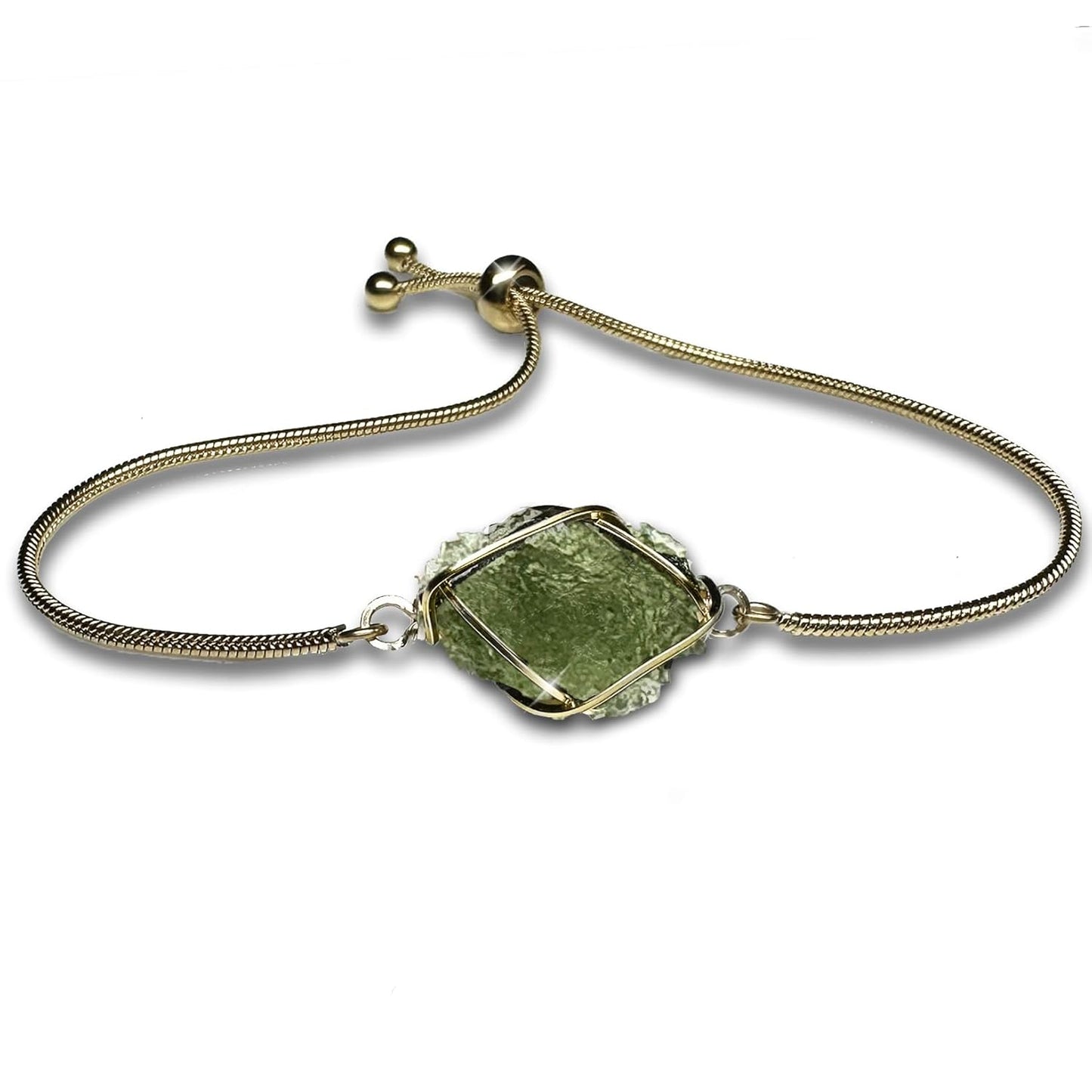 Genuine Moldavite Crystal Bracelet for Manifestation and Healing