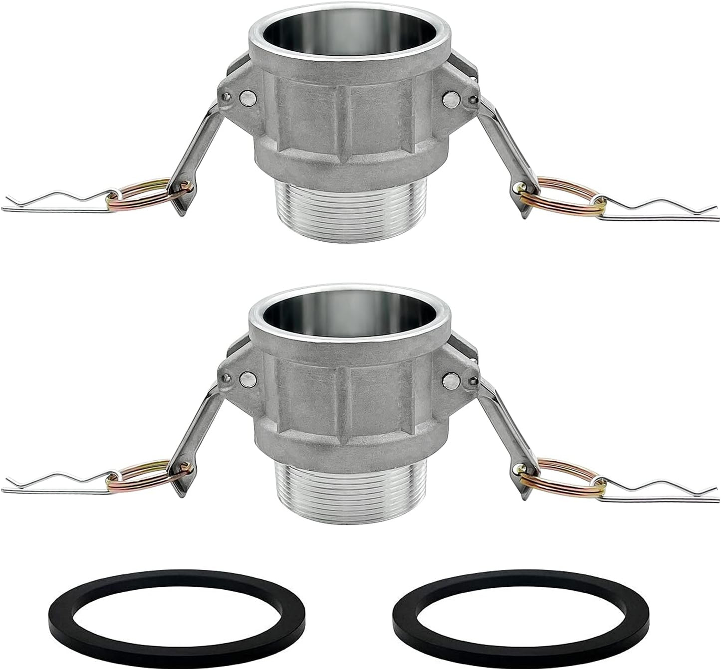 SAFBY 2 PCS Type B Aluminum Cam and Groove Hose Fittings