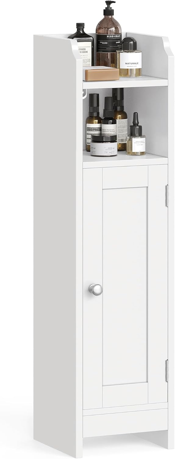 VASAGLE Small Storage Corner Floor Cabinet for Narrow Spaces