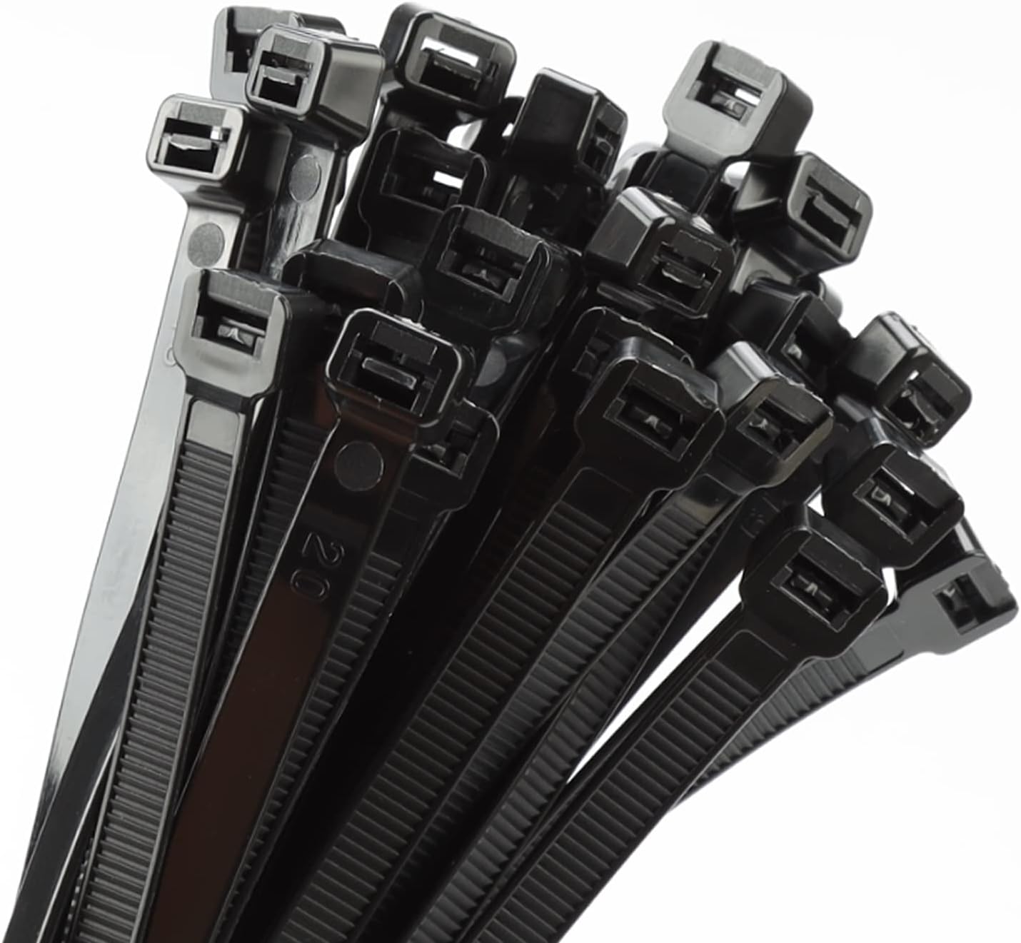 100-Pack 18 Black Zip Ties - Ultra Strong Heavy Duty - Armpow