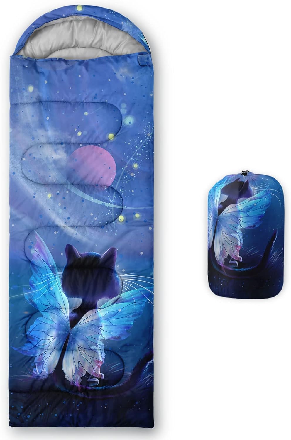 Axolotl Unicorn Sleeping Bag for Kids - Lightweight & Warm
