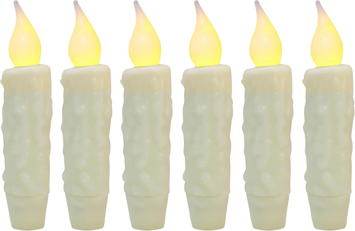 Real Wax Hand Dipped LED Timer Taper Candles for Home Decor