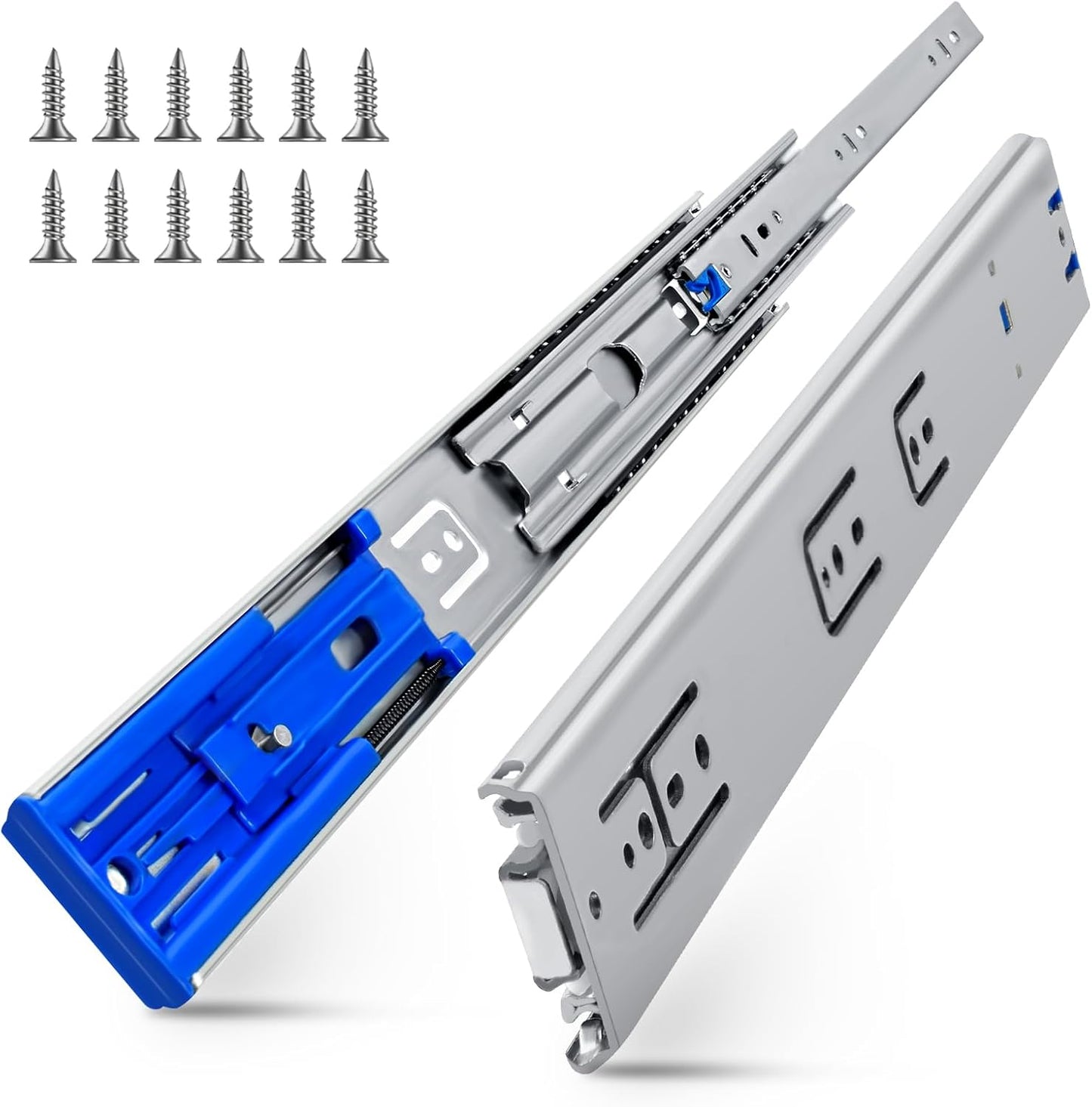 SLIDEWAY 22 Inch Heavy Duty Soft Close Drawer Slides for Cabinets