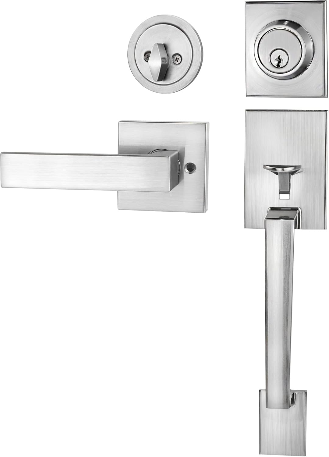 Azdele Front Door Handle and Deadbolt Set for Security and Style