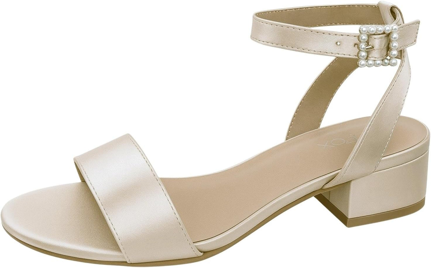 TruFox 1 Inch Low Heel Dressy Sandal for Special Occasions