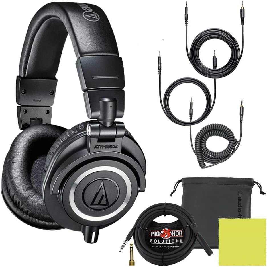 Audio Technica ATH-M50X Studio Monitor Headphones Bundle Review