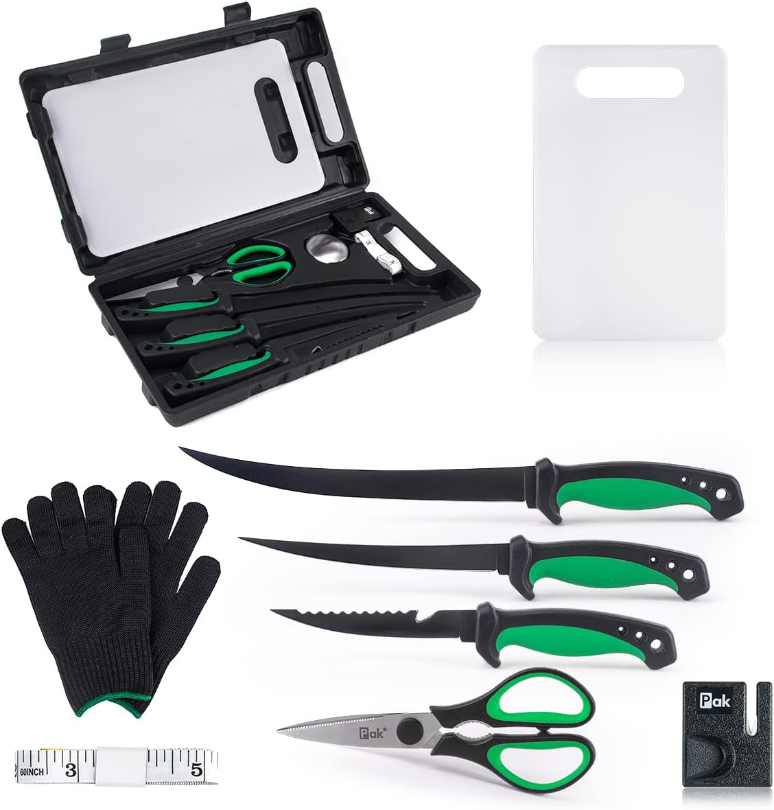 Pak 11-Pc Fillet Knife Set - Ultimate Fishing Kit!