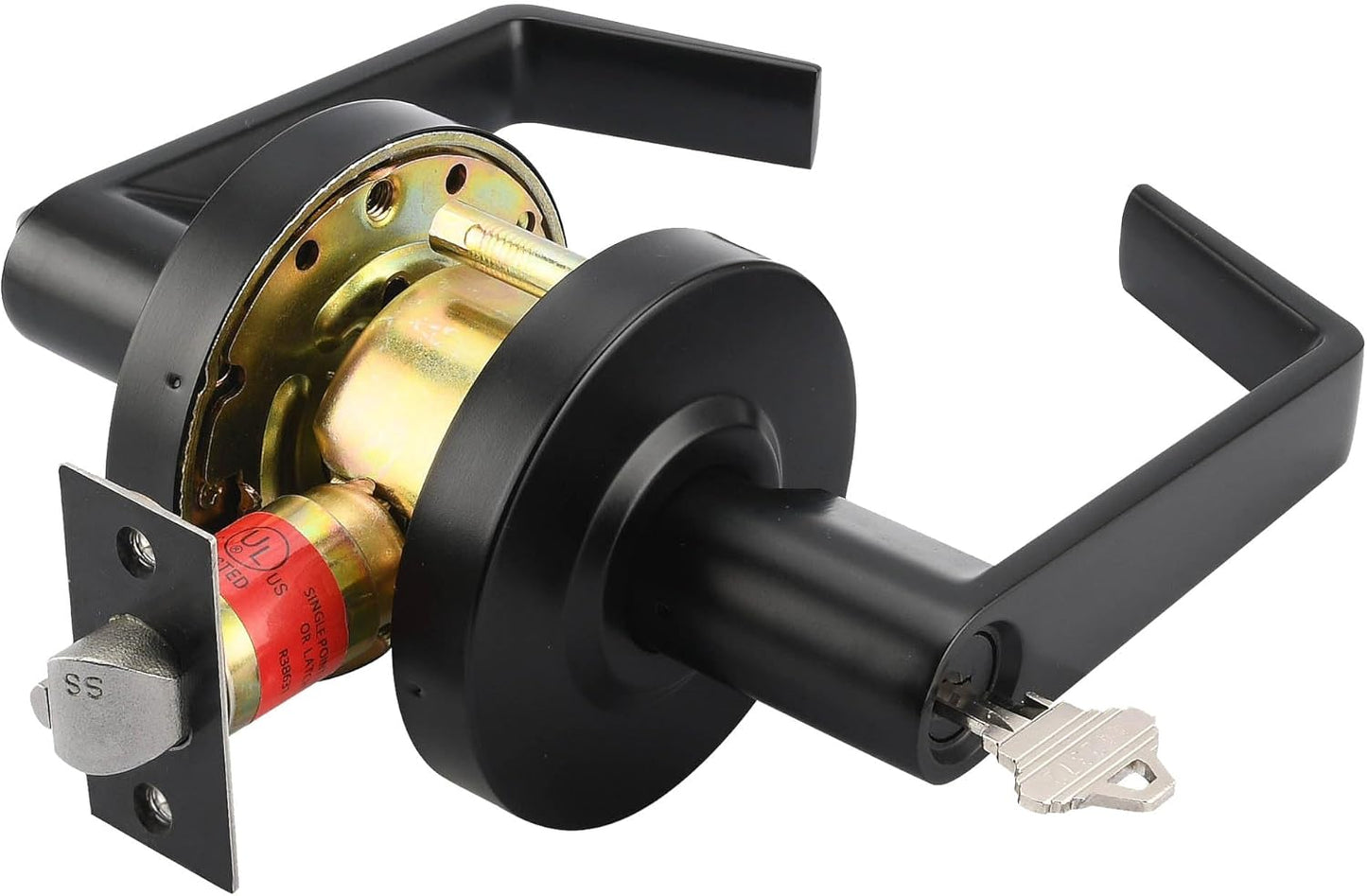 LYNN HARDWARE Commercial Door Lever Lock - Heavy-Duty Design