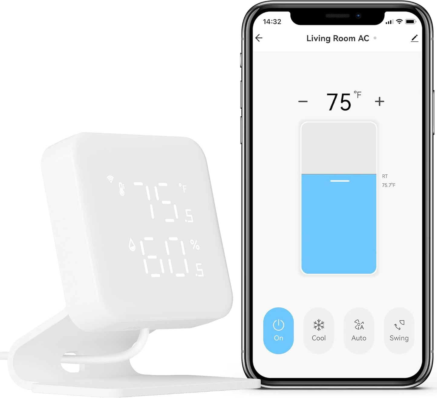 Smart WiFi Thermostat for All AC Types, VENZ