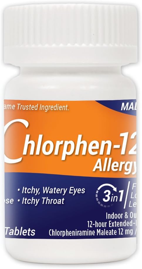 Chlorpheniramine Maleate Extended Release 12 Mg Allergy Relief