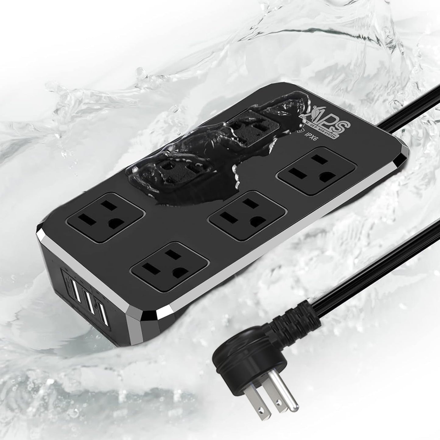 Outdoor Power Strip: Weatherproof with 3 USB Ports - APS