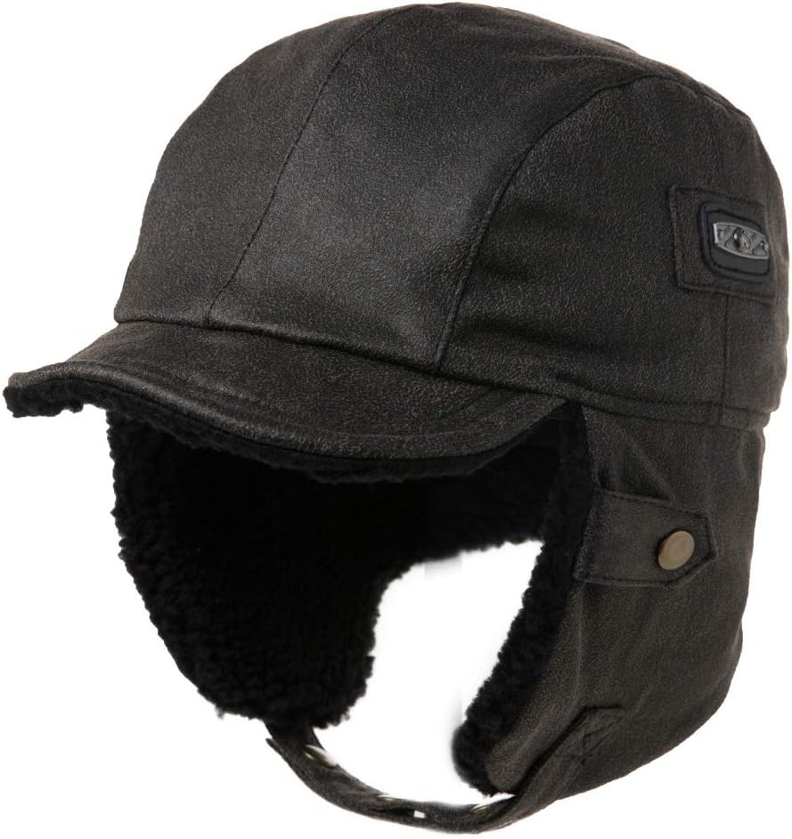 Comhats Aviator Hat: Faux Leather Pilot Cap for Winter Adventures