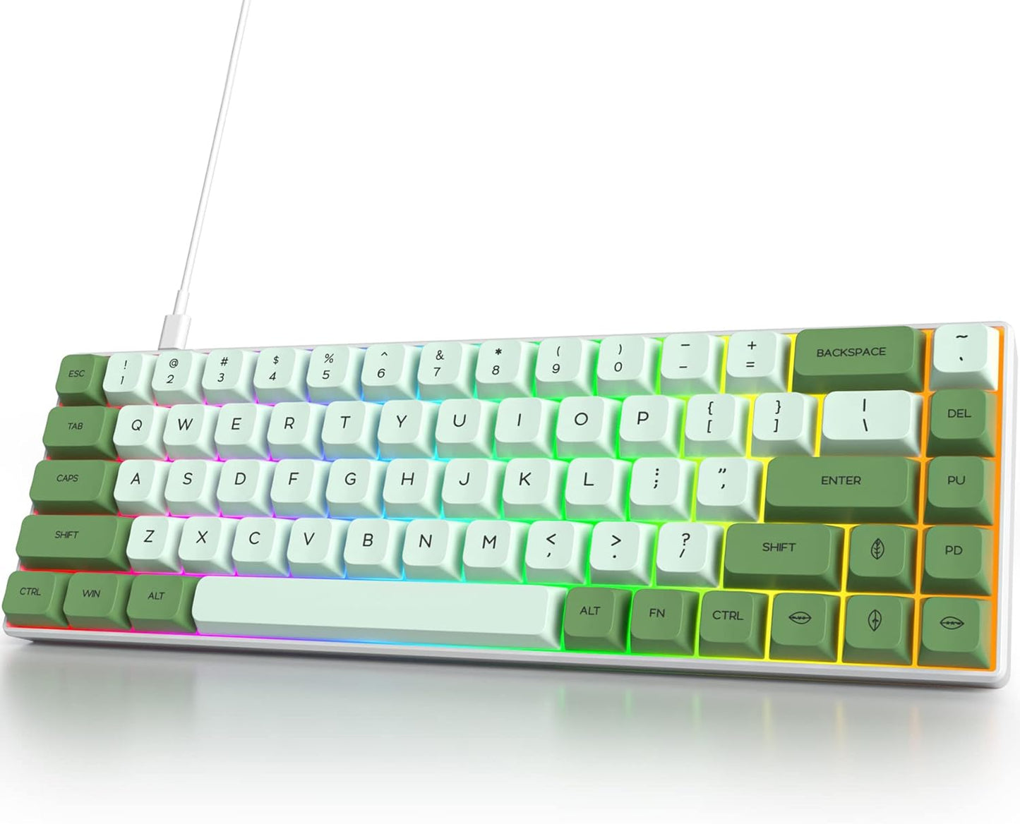 Owpkeenthy Wired 65% Mechanical Gaming Keyboard with RGB