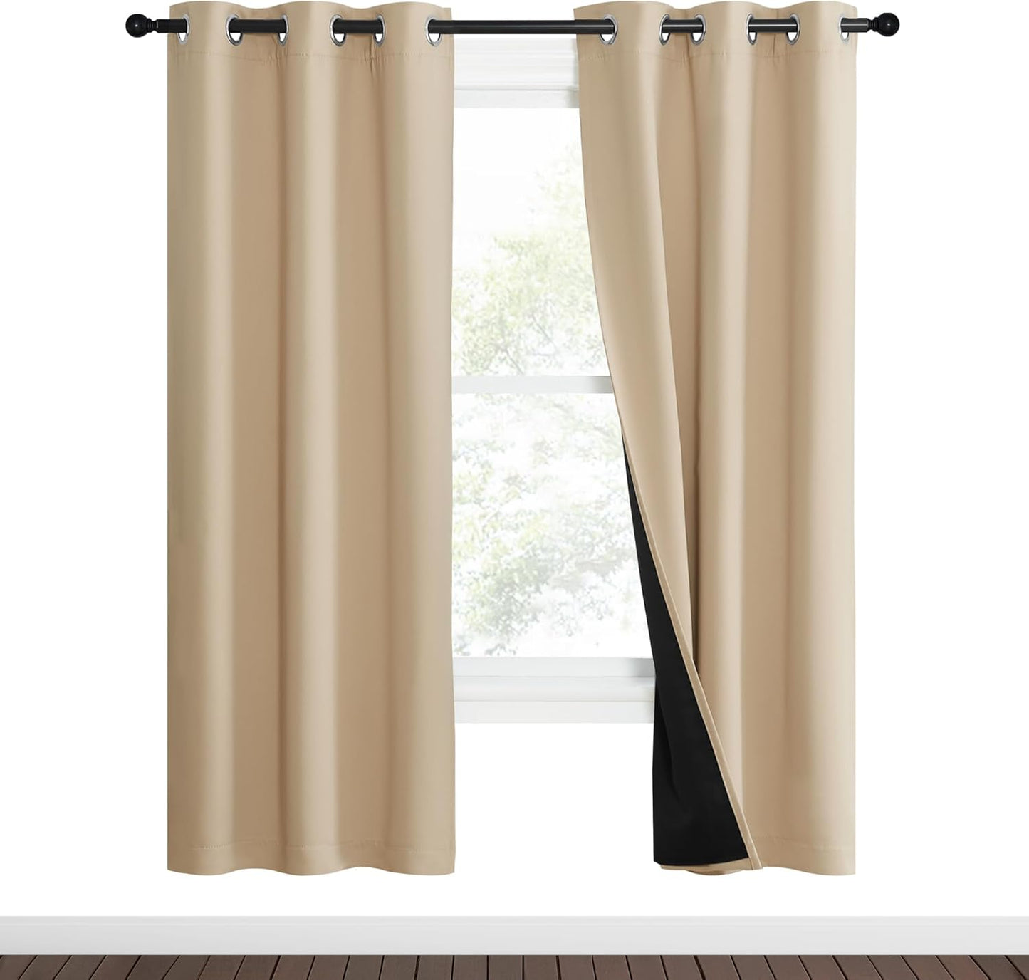 NICETOWN Living Room Blackout Draperies for Privacy & Noise