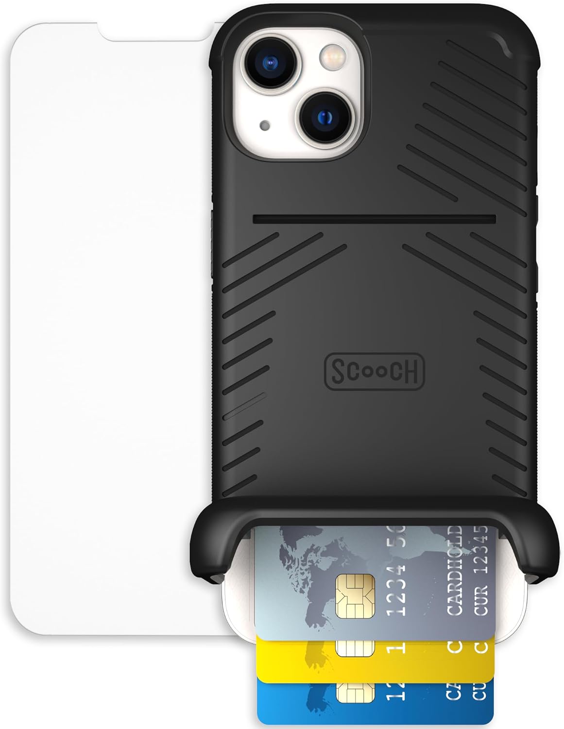 Scooch iPhone 13 Case with Card Holder and Kickstand Feature