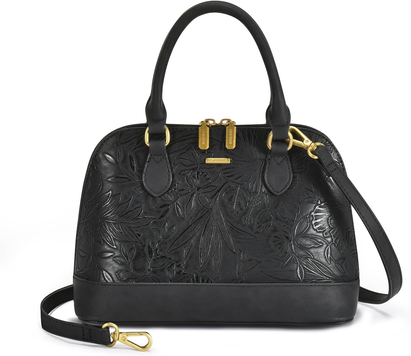 LOVEVOOK Small Crossbody Bag with Double Zip Top Handle Design