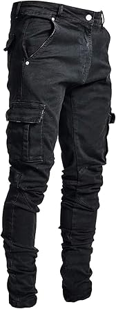 Pantete Mens Slim Fit Jeans with 7 Pockets for Stylish Comfort