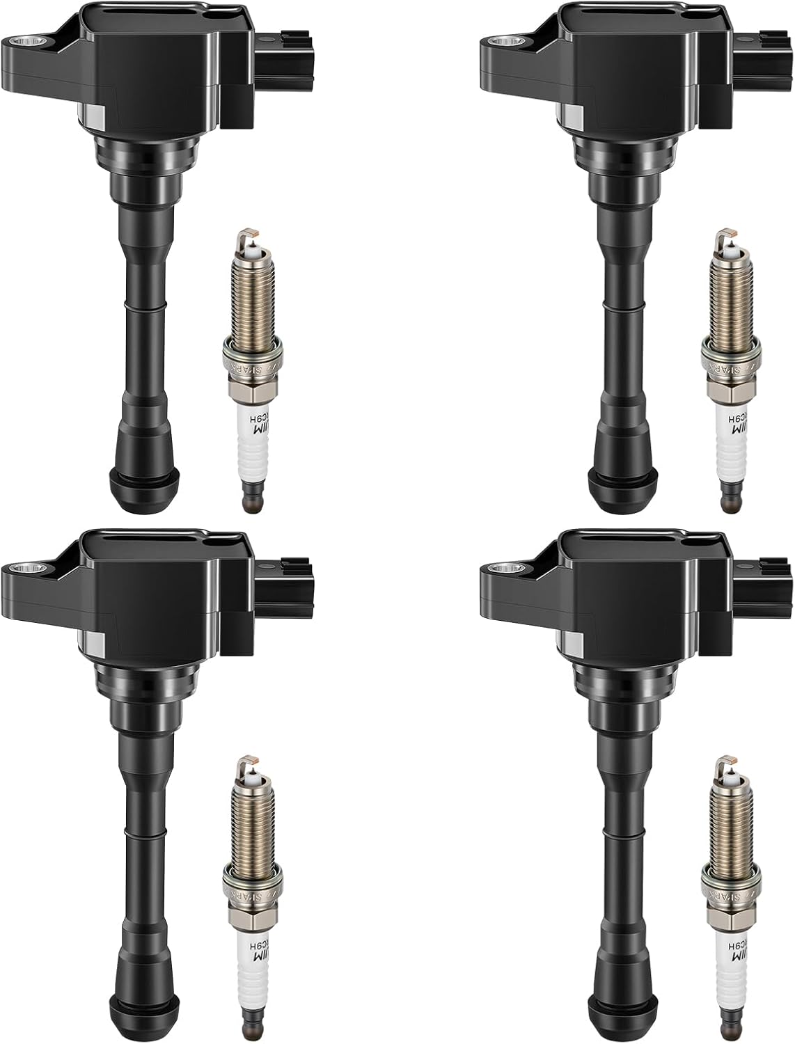 BDFHYK Ignition Coil Pack and Iridium Spark Plugs for Nissan Juke