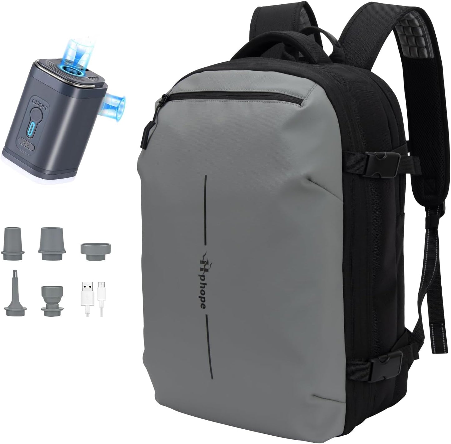 Vacuum Backpack Travel 60L Expandable Compression Bag for Trips