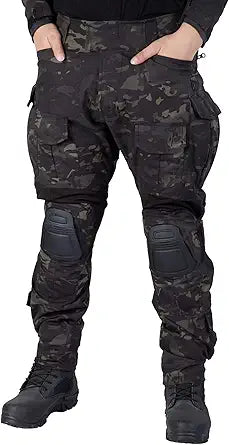 IDOGEAR Combat Pants G3 Multi-camo Tactical Trousers with Knee Pads