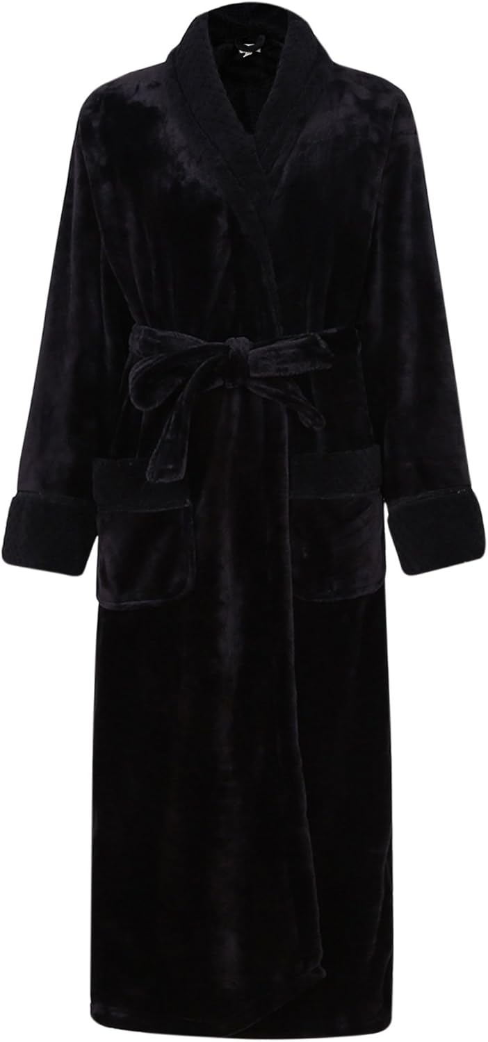 Richie House Women's Plush Soft Warm Fleece Bathrobe Robe RH1591
