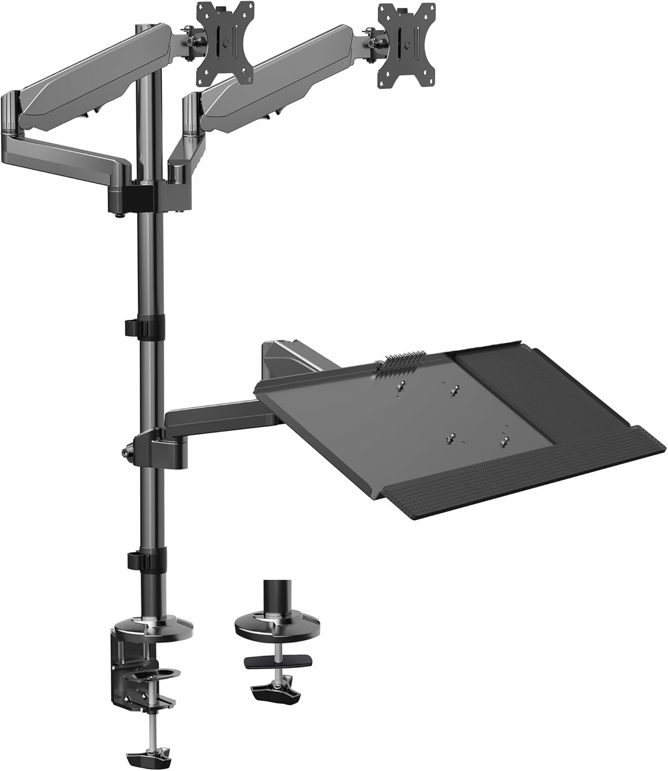 VIVO Dual Monitor Sit-Stand Desk Mount - Height Adjustable for Productivity